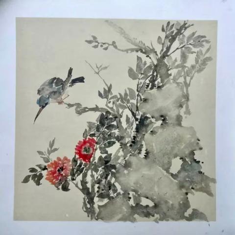 画花的姑娘—王银芳的国画花鸟小品