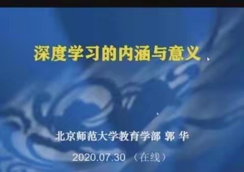 【王莹莹】深度学习，浸润思想——《深度学习教学改进项目第五期网络研修班学习纪实》