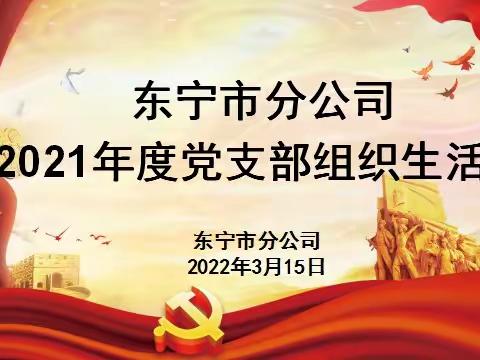 东宁分公司2021年度组织生活会