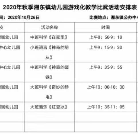 【湘东镇中心校】秋意盎然，教研欣然——湘东镇幼儿园游戏化教学比武精彩掠影