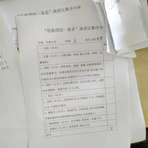 芹菜小学“民族团结一家亲”演讲比赛