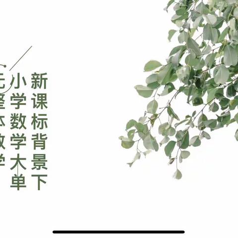 聚焦“大”单元教学设计，落实“立德树人”核心素养——内黄县六实小数学组“大单元教学”培训活动