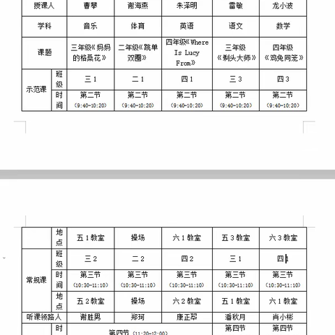 学区走教促发展·资源共享求共赢——汉丰八校走教高桥小学学区到麻柳小学