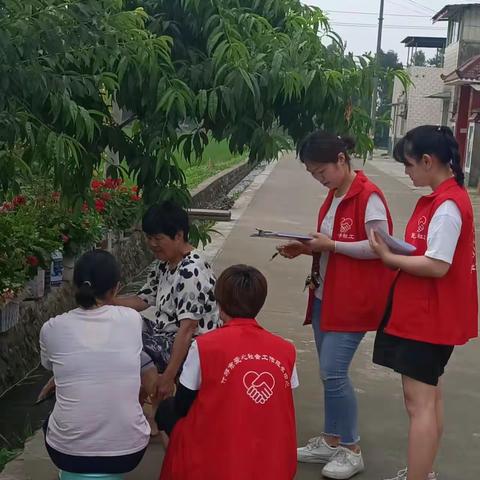 行走在乡间的一抹红 －－－走访入户低保调查