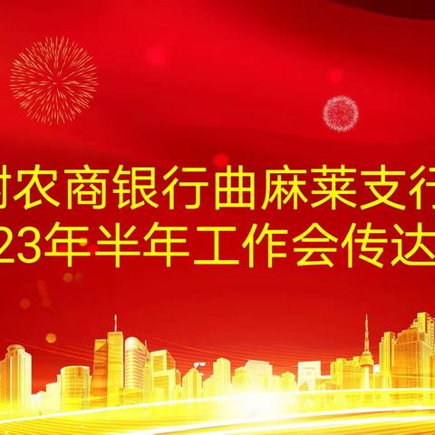 玉树农商银行曲麻莱支行2023年半年工作会传达