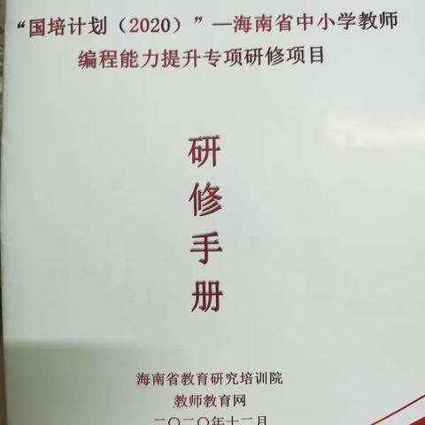 “国培计划（2020）”海南省中小学教师编程能力提升专项研修项目——总结报告