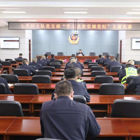 七里河大队党支部组织开展“党章党规党纪”主题党课