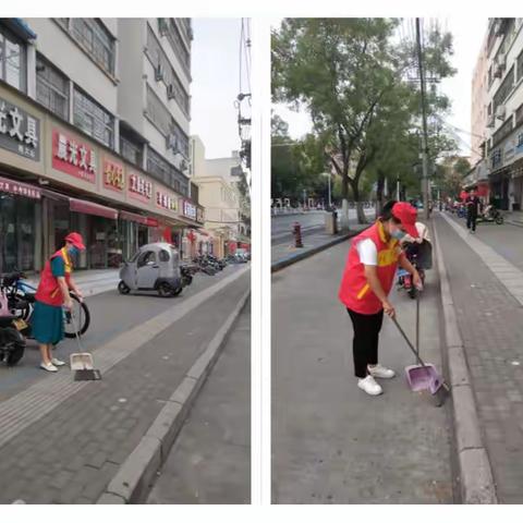 漯河市实验中学八年级教师开展城市清洁活动