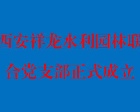 西安祥龙水利园林联合党支部第一次党员会议顺利召开