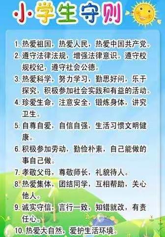 学习《中小学生守则》   做合格小脊梁