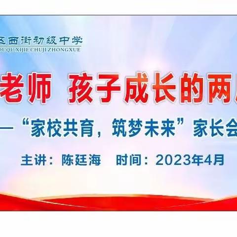 家校共育 筑梦未来—西街初中2023（上）家长会