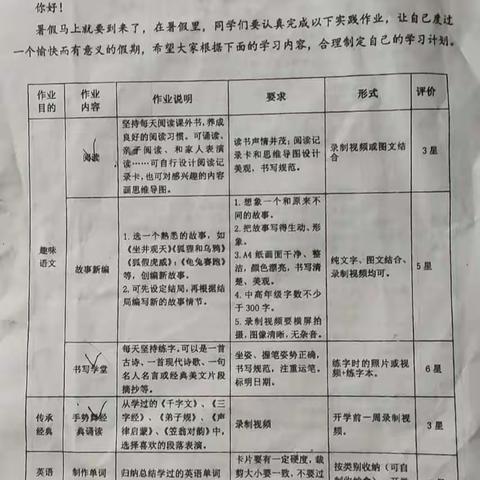 缤纷夏日，“暑”你精彩——新安小学暑期特色作业