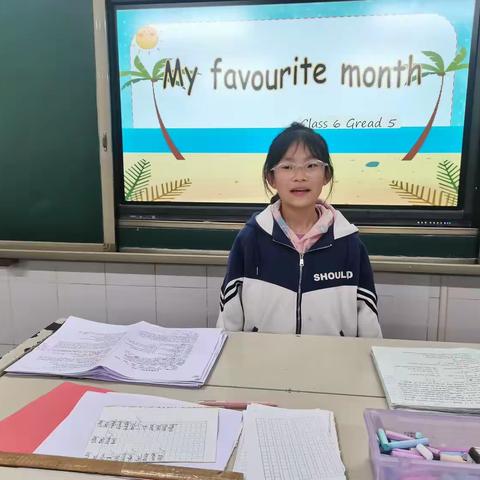 五年级“My favourite month”英语月活动