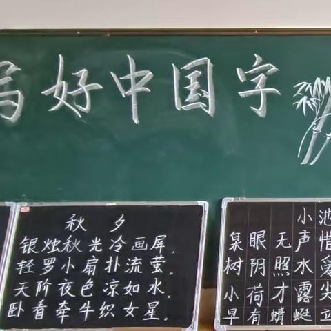 第4期 鲁甸县第四小学教师粉笔字展示