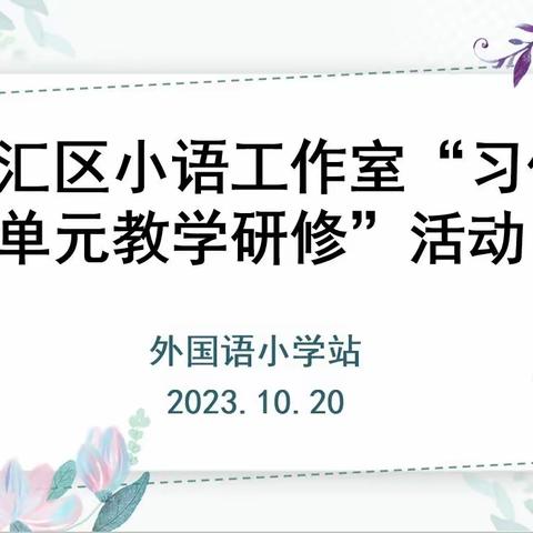 聚焦习作教学 共话习作之道——源汇区小语工作室习作单元研修活动