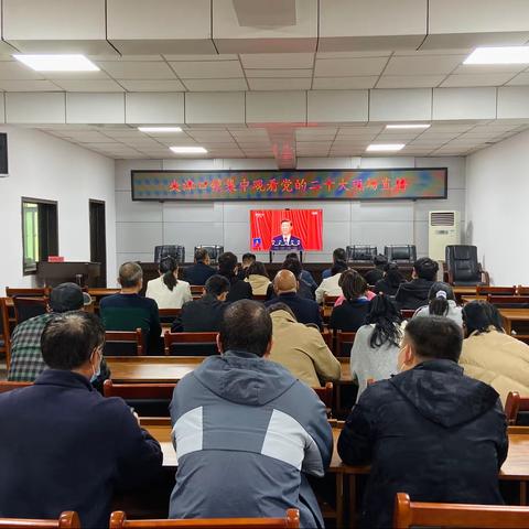 踔厉奋发、勇毅前行——夹津口镇组织党员干部收听收看党的二十大开幕会直播