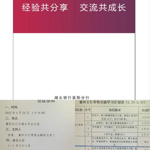 襄阳分行2022年第二期零售条线交流学习集锦