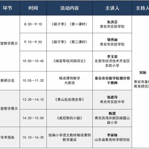 聚焦经典课例，彰显核心素养——记山东省统编小学语文教材精读课例教学观摩研讨会