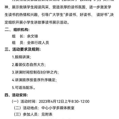 故事润童心，书香伴成长———记徐埠中小讲故事比赛