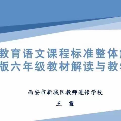 【新城进校】研习新课标 践行新理念—新城区举办2022年小学语文骨干教师义务课程标准专题培训