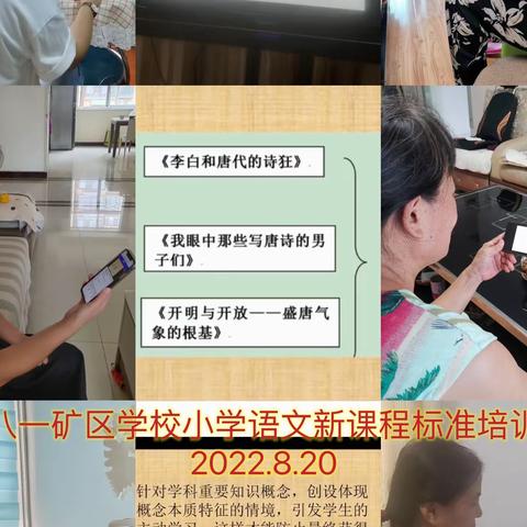 学习新课标，助力新学期——八一矿区学校参加语文新课程标准培训