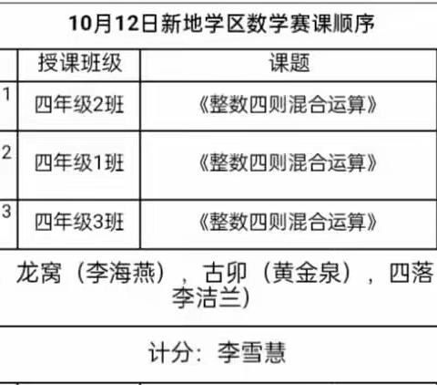 “同”课争妍   “异”彩纷呈——记新地镇新地学区同课异构数学优质课比赛