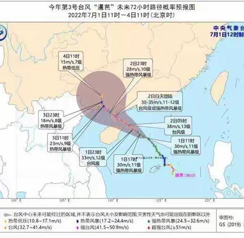 海南省农垦总局机关幼儿园知和行分园﻿防台风“暹芭”《致家长一封信》