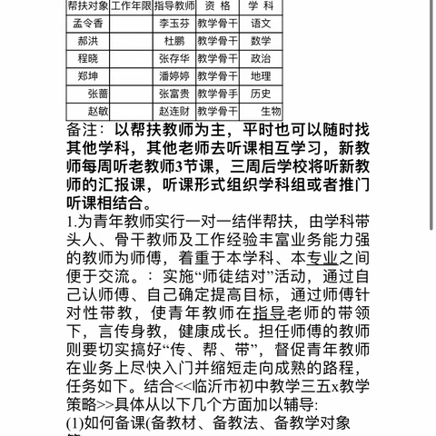 薪火相传，一路芬芳，共耕耘，促成长。      杨庄镇第一初级中学举行“青蓝工程”师徒结对活动