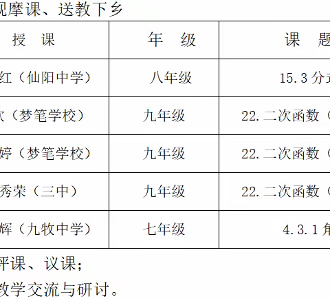 己是悬崖百丈冰,犹有花枝俏 ——县初中数学教研活动