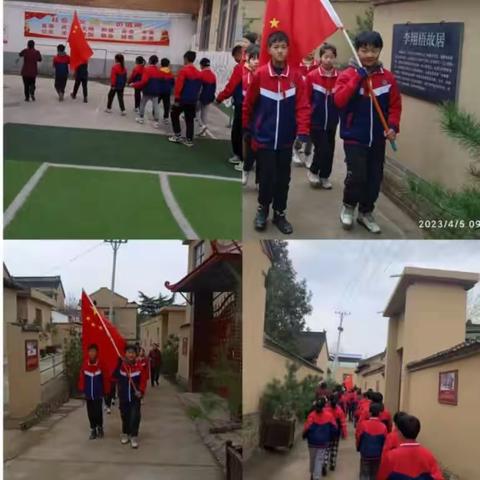 清明祭英烈 德育继遗志一一底张乡翔梧小学师生清明节祭奠英烈活动