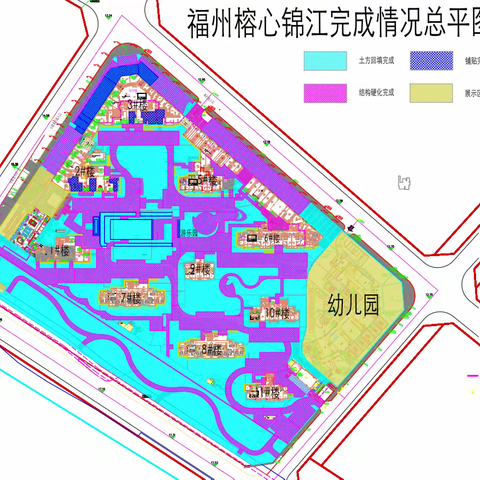 2022年6月12日福州甘蔗榕心锦江大区施工日报