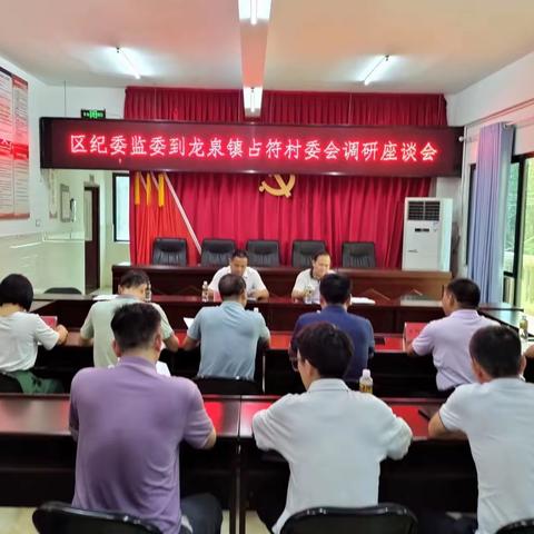 海口市龙华区纪委监委到龙泉镇占符村开展调研座谈会