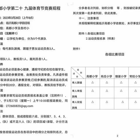 趣味体育节 精彩向未来——临沂高都小学第二十九届体育节活动