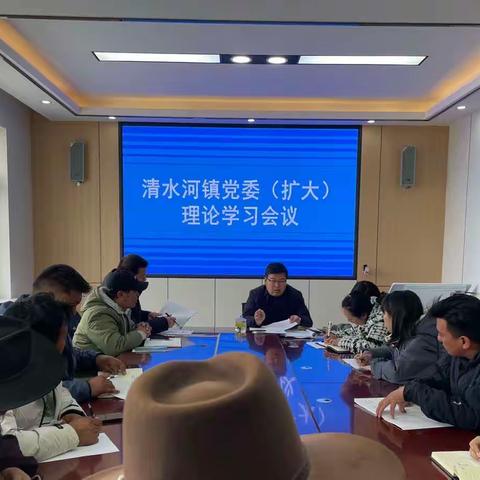 清水河镇党委学习贯彻全省以案促改专项教育整治动员部署会精神