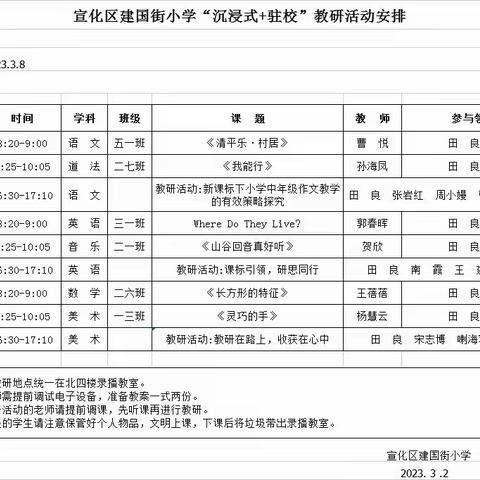 【美好建小•儿童在中央】“教”沐春风，花香“研”途——宣化区建国街小学教研活动纪实