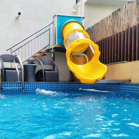 台山颐和温泉城｜星瑶·5房8床滑梯泳池5温泉池中式轻奢别墅