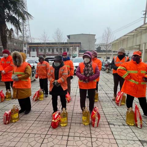 细柳街道 关爱保洁员 寒冬送温暖