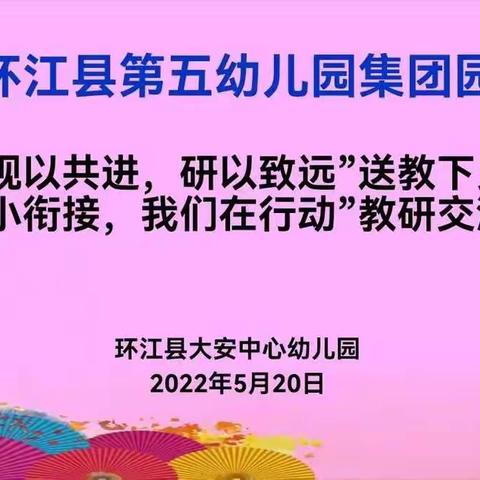 "观以共进，研以致远"送教下乡暨"幼小衔接，我们在行动"教研交流活动——大安乡中心幼儿园