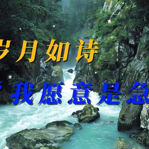 岁月如诗 - “我愿意是急流”