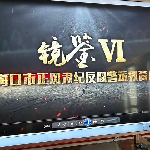 海口市林业局组织观看警示教育片《镜鉴Vl 》