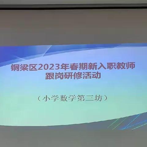 研修学习  与春同行   实践指导  提升技能——记铜梁区2023年小学数学三坊新教师跟岗实践活动