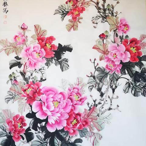 牡丹栽两载，回望花连绵