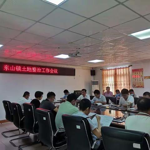 区委常委徐玮、副区长李传家到东山镇召开土地整治工作会议