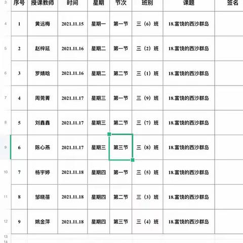 2021年秋季学期白沙镇中心小学三年级语文组“同课异教”教研活动