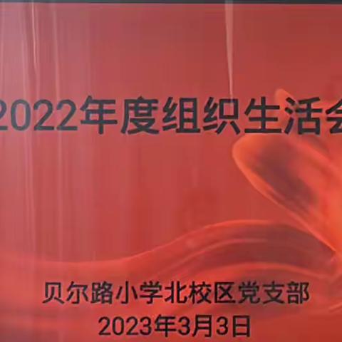 贝尔路小学北校区党支部召开2022年度组织生活会和党员大会