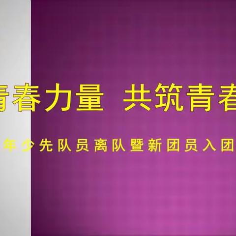 “凝聚青春力量 共筑青春梦想”——绣惠中学（章丘一中初中部）举行八年级离队入团仪式