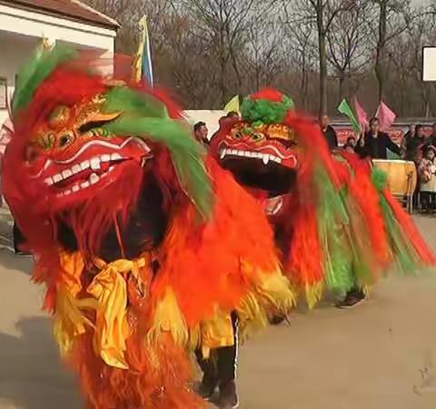 张庄村   新年联欢会实况剪辑下集《欢庆狮舞》