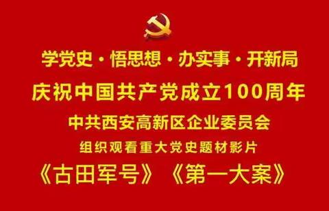 中共西安高新区企业委员会党史教育系列活动——集中观看重大党史题材影片