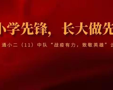 从小学先锋，长大做先锋——通小二（11）中队“战疫有力，致敬英雄”云队会体验