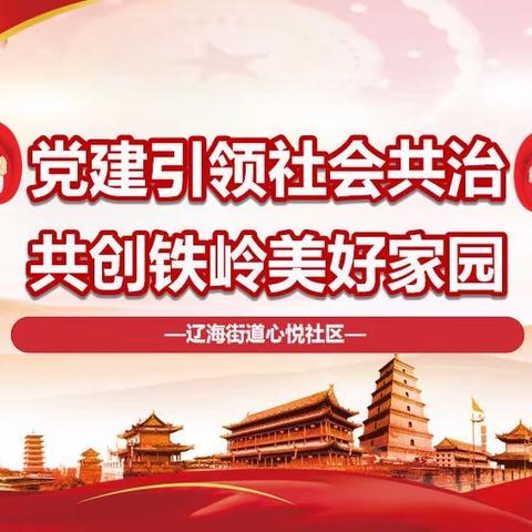 心悦社区开展党建引领社会共治、共创铁岭美好家园主题党日活动